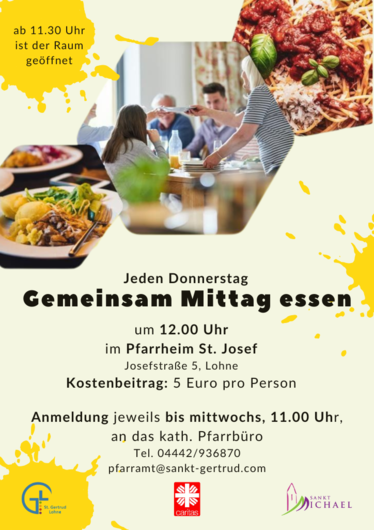 Imfoblatt ökumenischer Mittagstisch Lohne