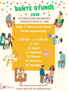 Bunte Stunde Veranstaltungsplan 2026