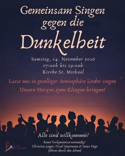 Singen gegen Dunkelheit Veranstaltung am 14.11.26