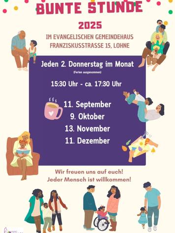 Bunte Stunde Veranstaltungsplan