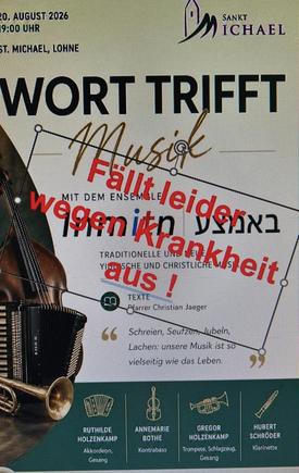 Bekanntmachung Ausfall Konzert am 20.08.2026