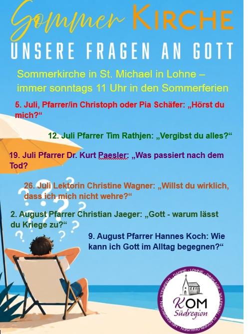 Plakat Veranstaltungen zur Sommerkirche 2026