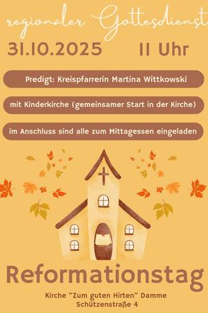 Plakat Reformationsgottesdient 31.10.2025