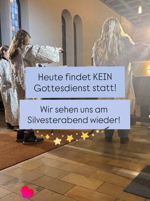 Plakat Ausfall des Gottesdienstes am 28.12.2025