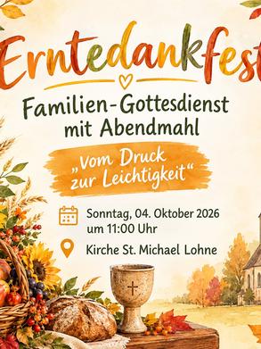 Plakat Erntedankgottesdienst am 04.10.2026