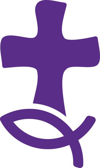 Grafik Kreuz und Fisch